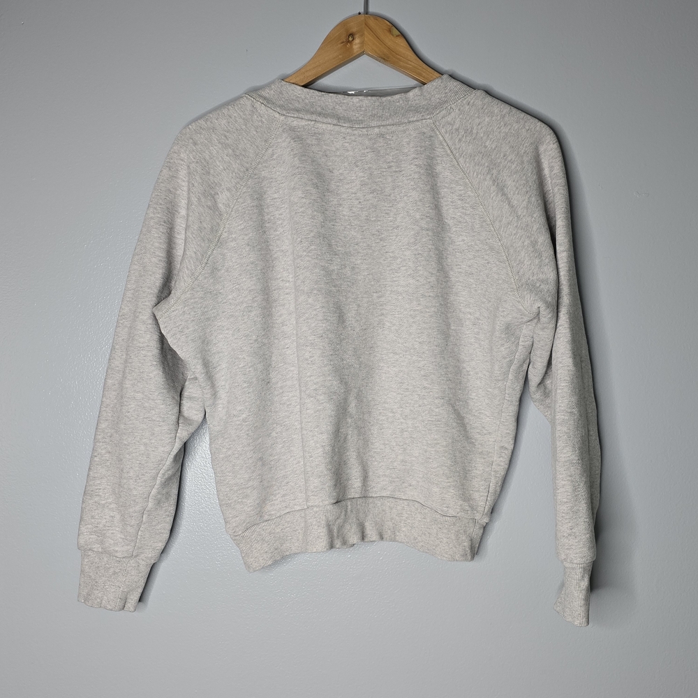 Universal Thread Light Gray V-Neck Sweatshirt - image 3